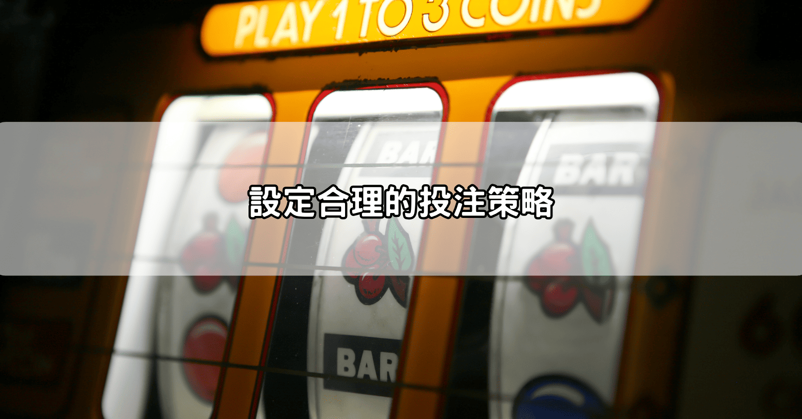 設定合理的投注策略